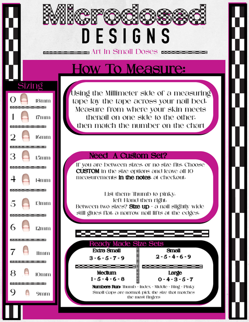 Daisy Daze handmade hand painted daisy and checkered press on nails in hot pink black and chrome, medium square, view 2